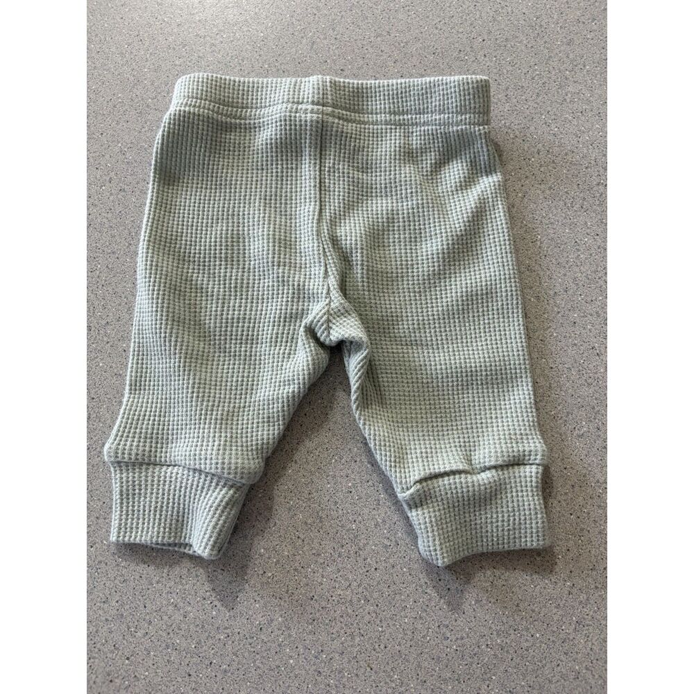 Carter's Sage Green Waffle 2 Piece Set with Fold Over Mittens Size: 3 Months - Picture 7 of 7